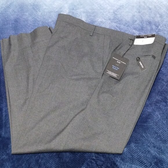Shaquille O'Neal Big & Tall XLG Grey Stretch Dress Pants Retail $150.00. - Picture 1 of 6